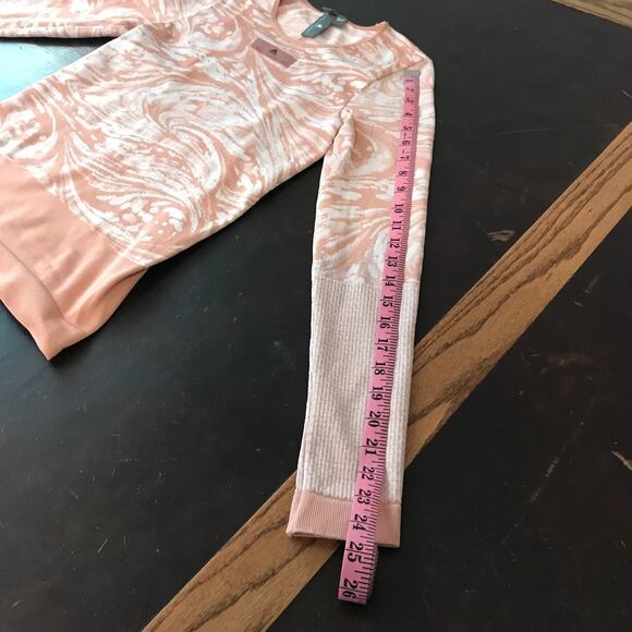 Adidas by Stella McCartney Parley Pink/White Long-Sleeved Yoga Top - Size Medium - Picture 6 of 13